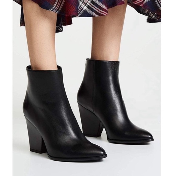 Stuart Weitzman Shoes - Stuart Weitzman Bedford Black Leather Booties